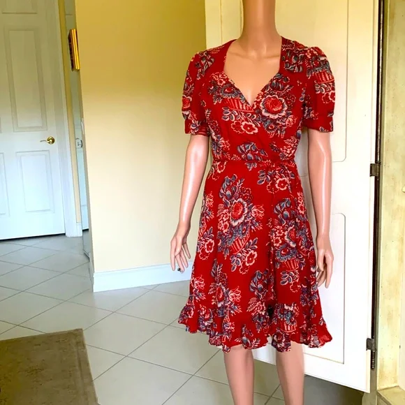 Dresses | Red Ralph Lauren Denim Supply Wrap Dress | Poshmark